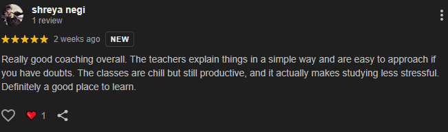 Student Google Review